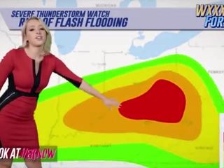 Meteorologist &lpar;Zoey Monroe&rpar; Warns Of Humidity Sliding In As &lpar;Michael Vegas&rpar; Slides His shaft In Her Pussy - Look Ather Now